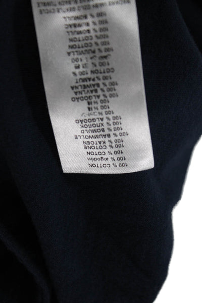 Michael Kors Mens Pullover Hoodie Dark Blue 100% Cotton Drawstring Size L