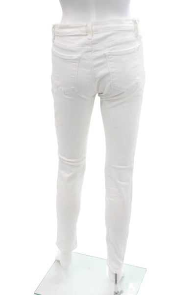 J Brand Women High Rise Ankle Skinny White Jeans Size 28