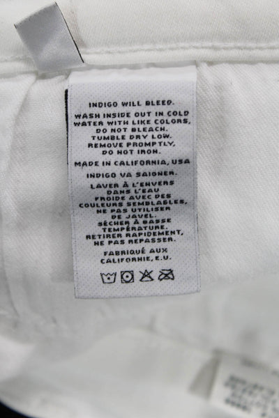 J Brand Women High Rise Ankle Skinny White Jeans Size 28