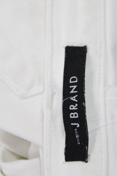 J Brand Women High Rise Ankle Skinny White Jeans Size 28