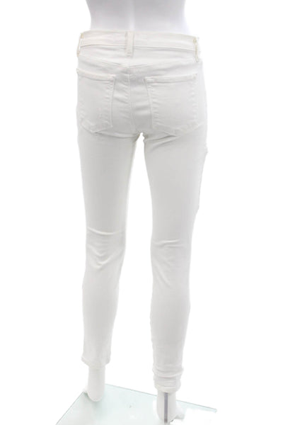 J Brand Womens Skinny Ankle Jeans White Size 28