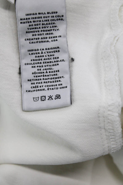 J Brand Womens Skinny Ankle Jeans White Size 28