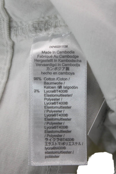 Madewell Women White Cropped Ankle Jeans Mid-Rise Size 27
