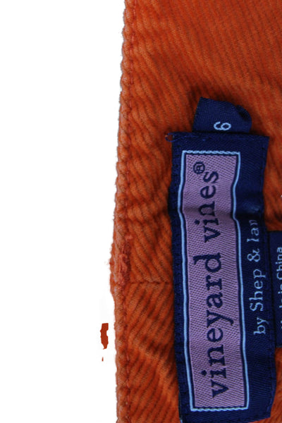 Vineyard Vines Women Orange Chino Pants Size 6