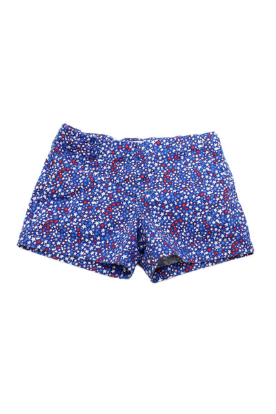 Vineyard Vines Girls Hook Closure Flat Front Star Print Shorts Size 14