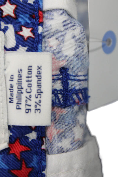 Vineyard Vines Girls Hook Closure Flat Front Star Print Shorts Size 14