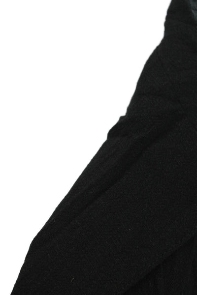 Electric & Rose Women Black Collared Button Blazer Rayon Linen Size S