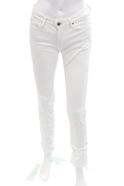 AG Adriano Goldschmied Womens Skinny Jeans White Size 25
