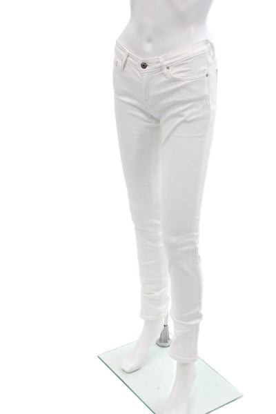 AG Adriano Goldschmied Womens Skinny Jeans White Size 25