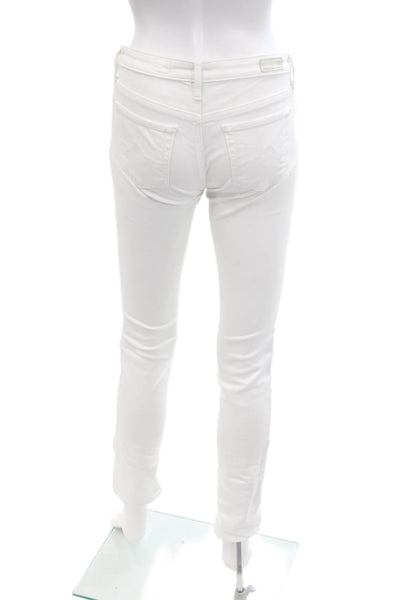 AG Adriano Goldschmied Womens Skinny Jeans White Size 25