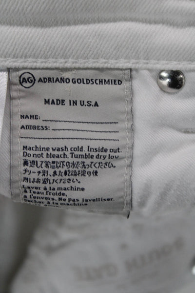 AG Adriano Goldschmied Womens Skinny Jeans White Size 25