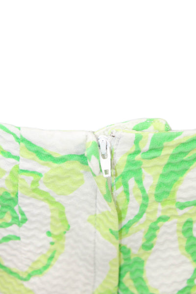 Lily Pulitzer Unisex Green Floral Beach Cotton Button Shorts Size 2