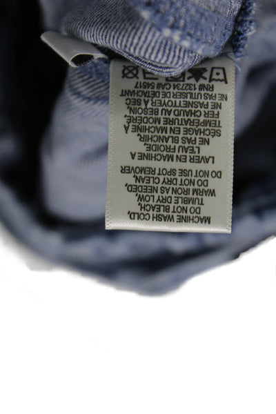 Bella Dahl Unisex Cargo Jogger Pants Blue Drawstring Tencel Size S