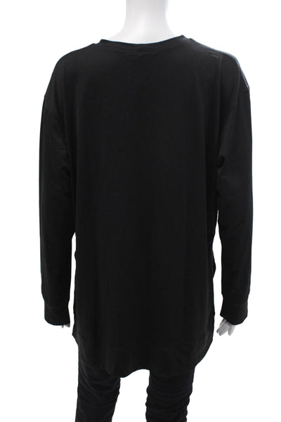 A'Nue Miami Womens Tunic Black Long Sleeve Crew Neck Size S