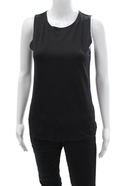 Only Hearts Women Basic Jersey Sleeveless Tank Black Round Neck Size L