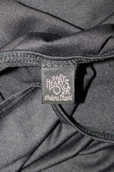 Only Hearts Women Basic Jersey Sleeveless Tank Black Round Neck Size L