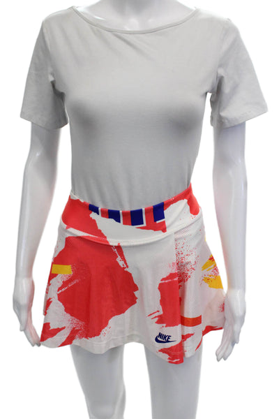 Nike Women Mini Skater Skort Red Graphic Print Size XS