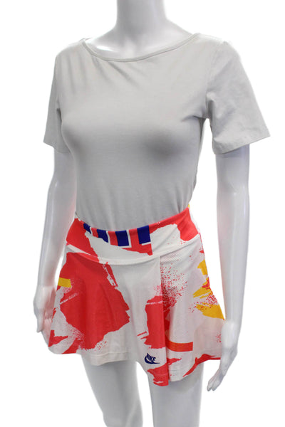 Nike Women Mini Skater Skort Red Graphic Print Size XS
