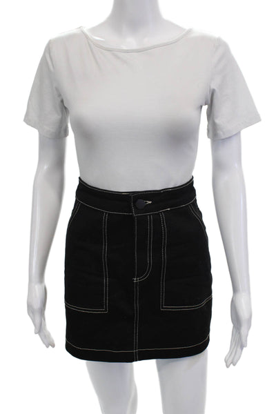 Zara Women Mini Pencil Skirt Black Size S