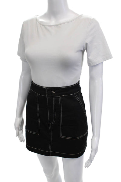 Zara Women Mini Pencil Skirt Black Size S