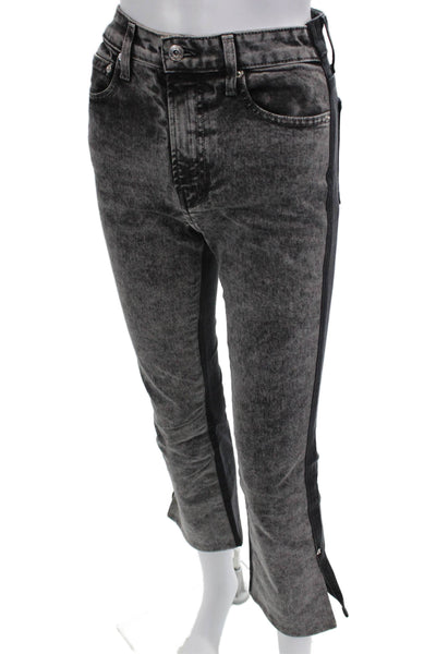 Proenza Schouler White Label Womens Cropped Flared Black Jeans Size 24