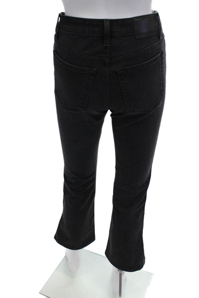 Proenza Schouler White Label Womens Cropped Flared Black Jeans Size 24