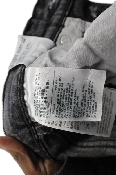Levis Womens Cropped Straight Jeans Dark Gray Size 24