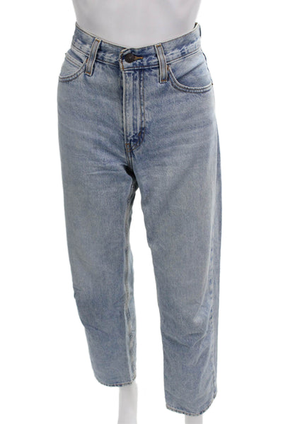 Levis Unisex Cropped Straight Light Blue Jeans Size 24