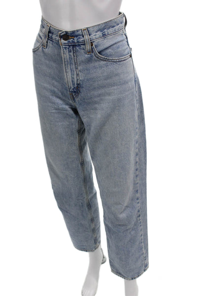 Levis Unisex Cropped Straight Light Blue Jeans Size 24