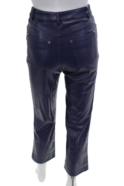 Cami NYC Women Cropped Biker Pants Dark Blue Button Mid Rise Size 0