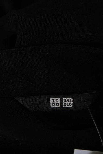 Uniqlo Womens Black V-Neck Long Sleeve Basic Blouse Size M