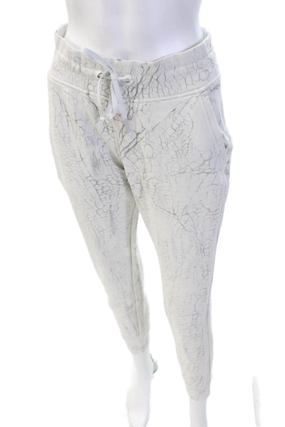 Lululemon Women White Joggers Drawstring Polyester Size 6