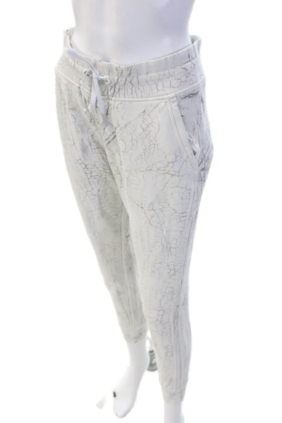 Lululemon Women White Joggers Drawstring Polyester Size 6