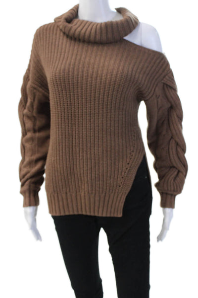 ASTR Women Pullover Turtleneck Sweater Brown Long Sleeve Size S