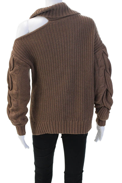 ASTR Women Pullover Turtleneck Sweater Brown Long Sleeve Size S