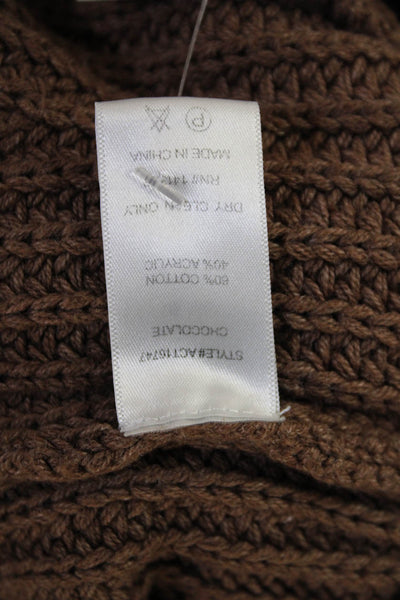 ASTR Women Pullover Turtleneck Sweater Brown Long Sleeve Size S