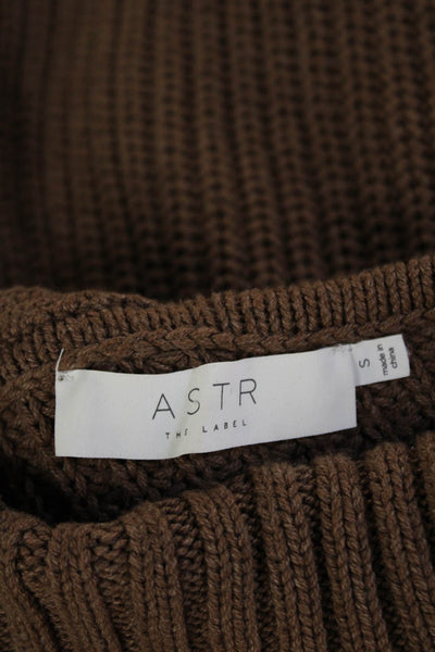 ASTR Women Pullover Turtleneck Sweater Brown Long Sleeve Size S