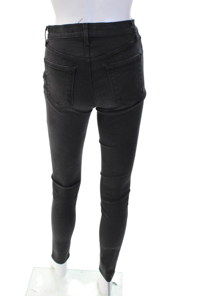J Brand Women Skinny Jeggings Black Mid Rise Button Fly Size 26