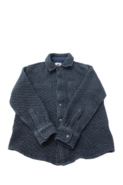 Crewcuts Boys Cotton Button Long Sleeve Collar Sweater Gray Size M