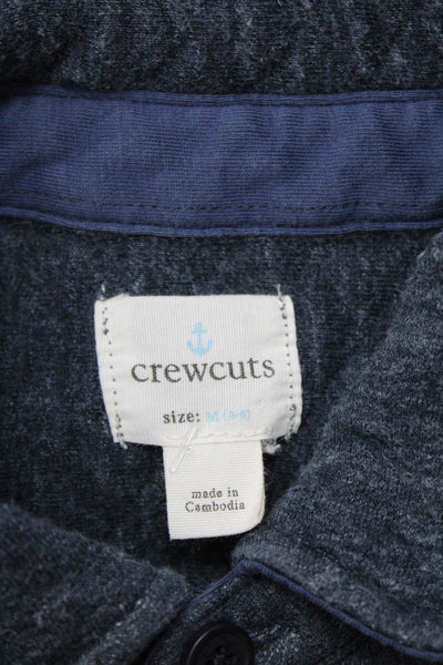 Crewcuts Boys Cotton Button Long Sleeve Collar Sweater Gray Size M