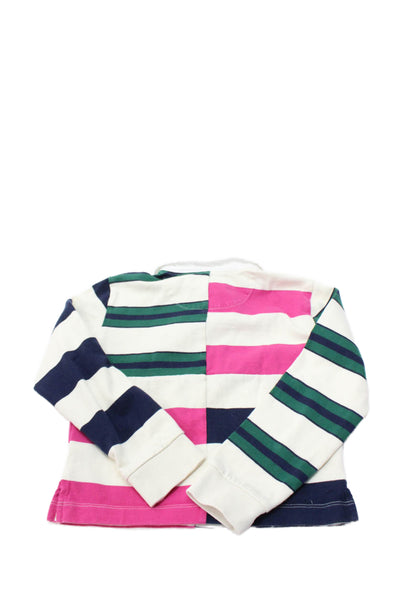 Vineyard Vines Boys Cotton Long Sleeve Stripe Polo Top White Size XS
