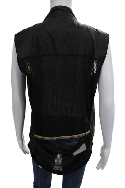 Paul Smith Men Windbreaker Vest Black High Neck Zip Size L