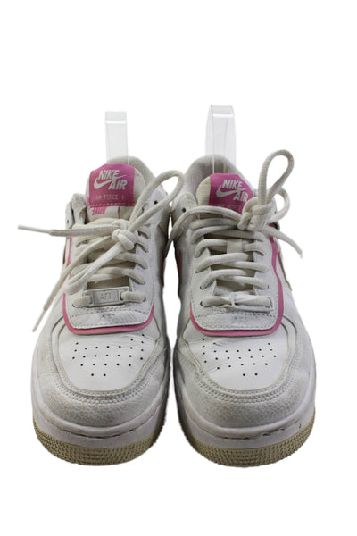 Nike Womens Textured Lace Up Platform Colorblock Sneakers White Size 6.5