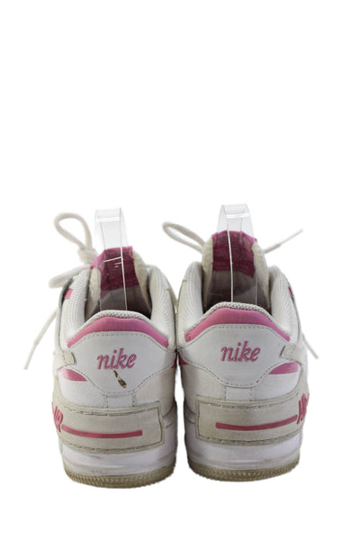 Nike Womens Textured Lace Up Platform Colorblock Sneakers White Size 6.5