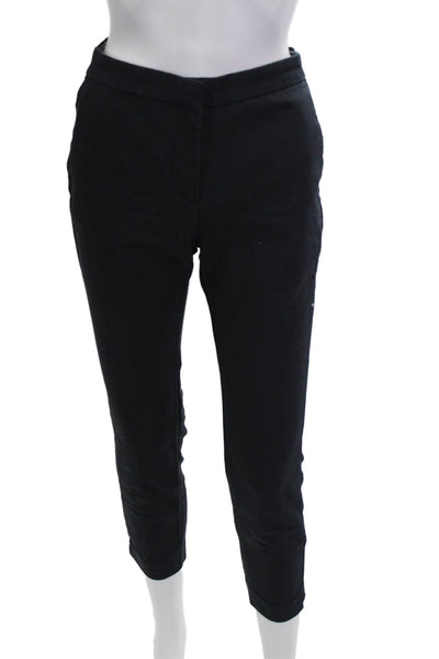 Zara Women Ankle Cropped Polka Dot Black Pants Size S