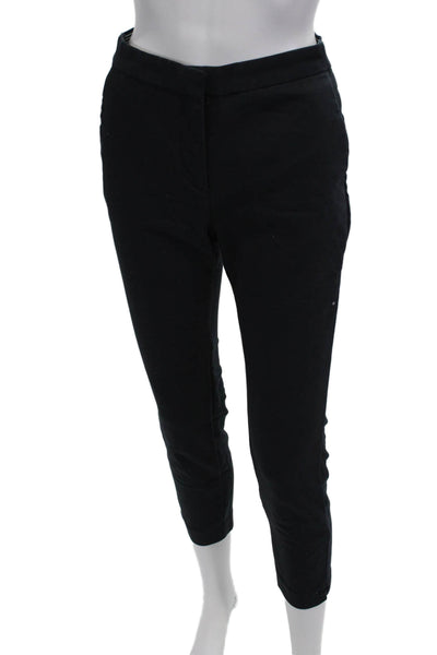 Zara Women Ankle Cropped Polka Dot Black Pants Size S
