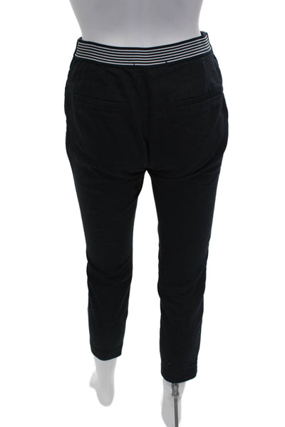 Zara Women Ankle Cropped Polka Dot Black Pants Size S