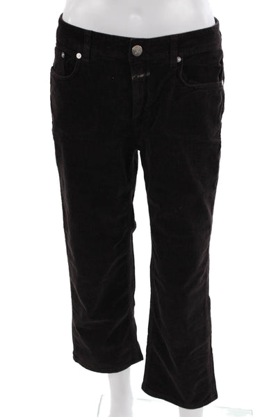 Closed Women Cropped Black Cotton Blend Pants Size 28