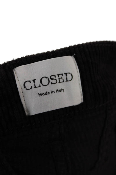 Closed Women Cropped Black Cotton Blend Pants Size 28