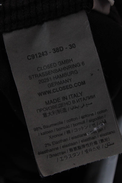 Closed Women Cropped Black Cotton Blend Pants Size 28